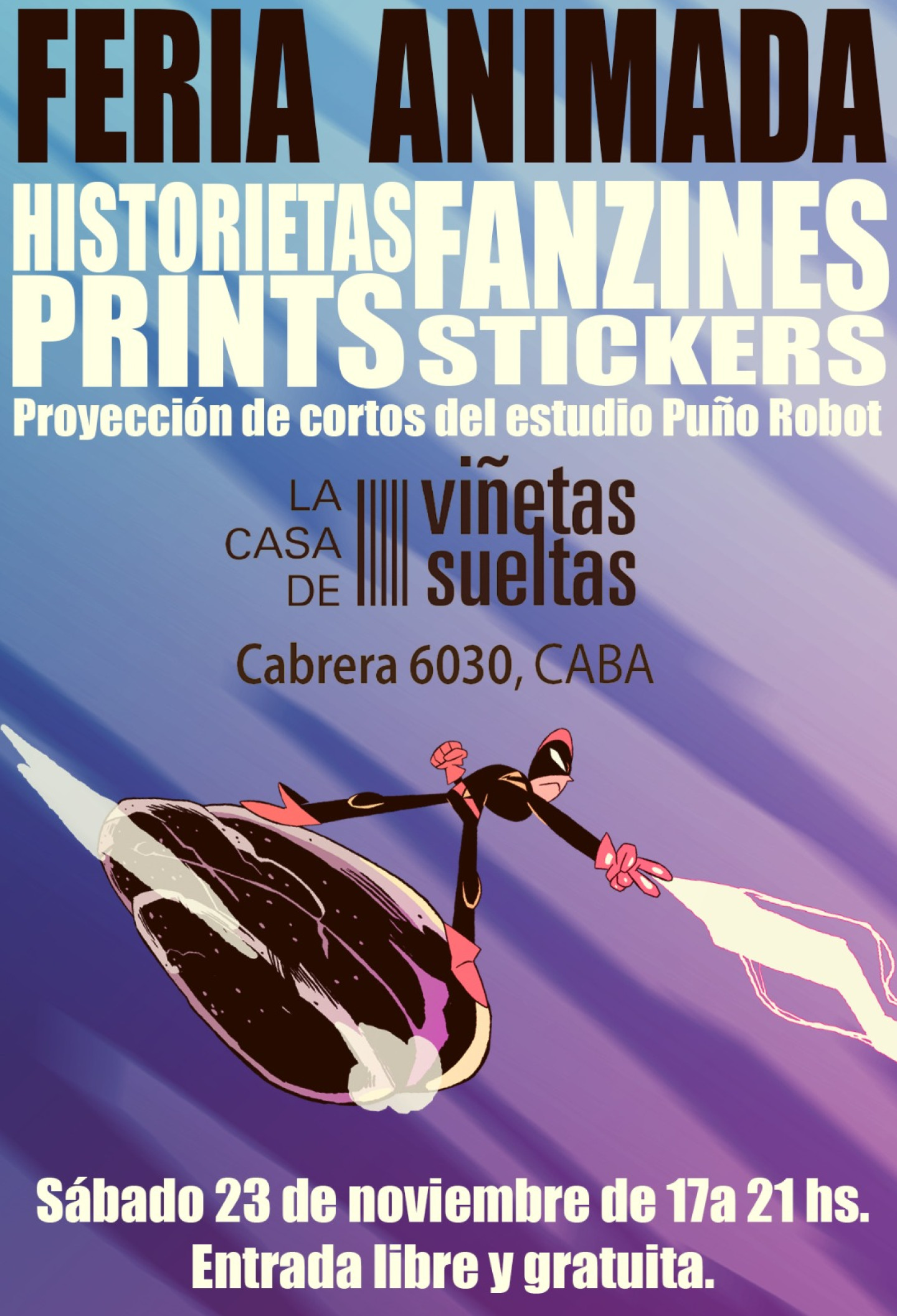 POSTER FERIA ANIMADA - BAJA - Seba Cantero Dibujante